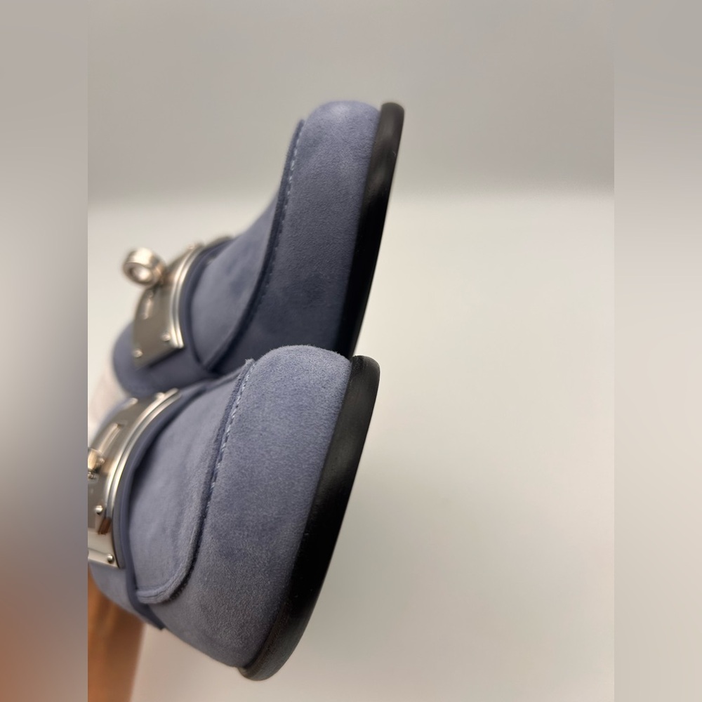 Hermès Iota Mule New In Box Blue Ciel Size 37 - Picture 11 of 16